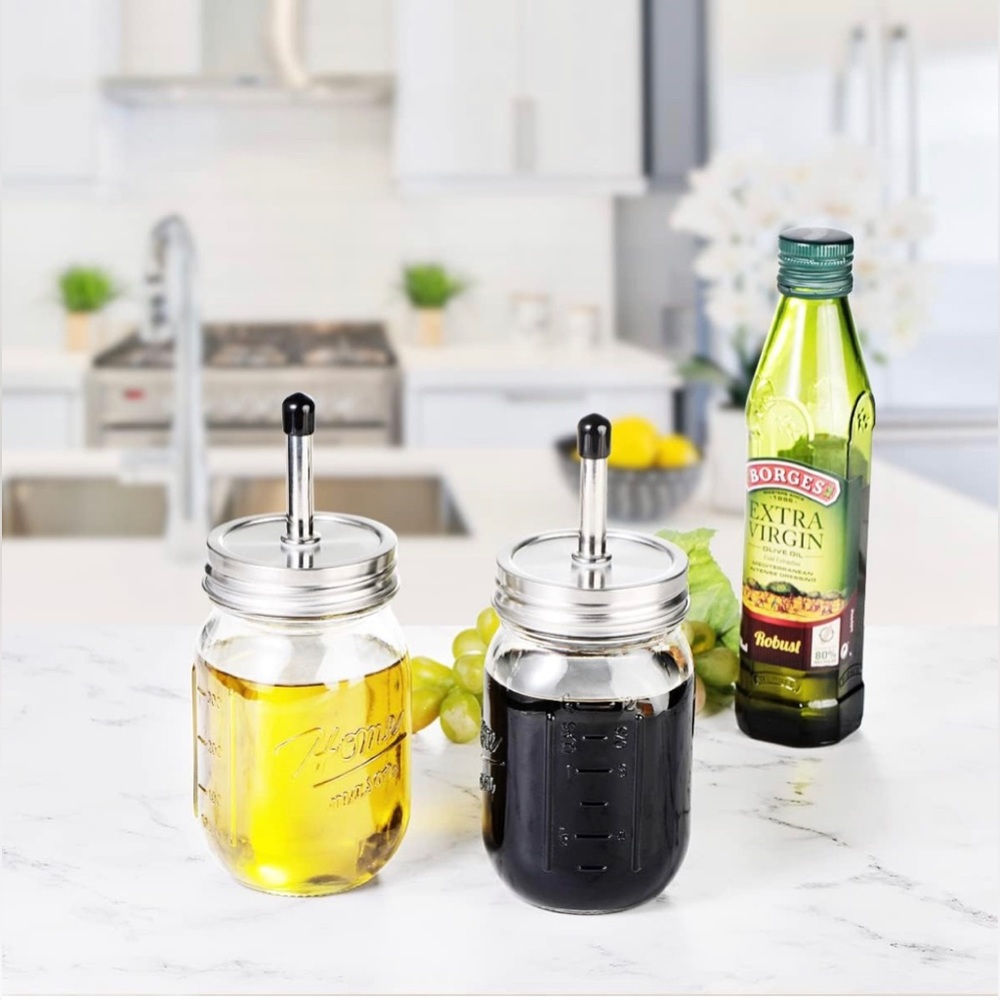 Mason Jar Oil & Vinegar Dispenser Set
